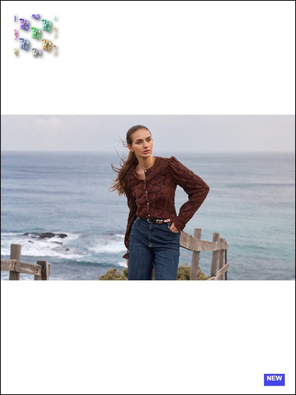 Women's Long Sleeve Lace Button Up Blouse - Picture 6 of 6